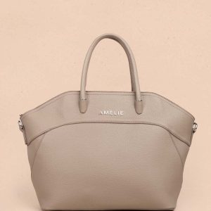 Bolso tipo cartera color taupe 105750