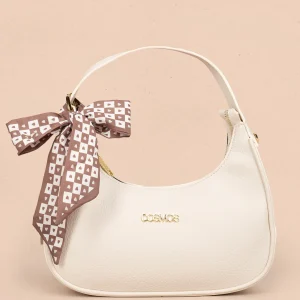Bolso tipo cartera color beige con pañoleta 106188