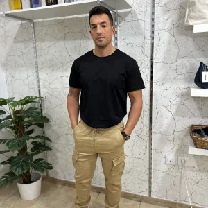 Pantalón cargo beige