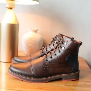 BOTAS 301 - EN CUERO - PARA HOMBRE - REF: VALLE CAFÉ
